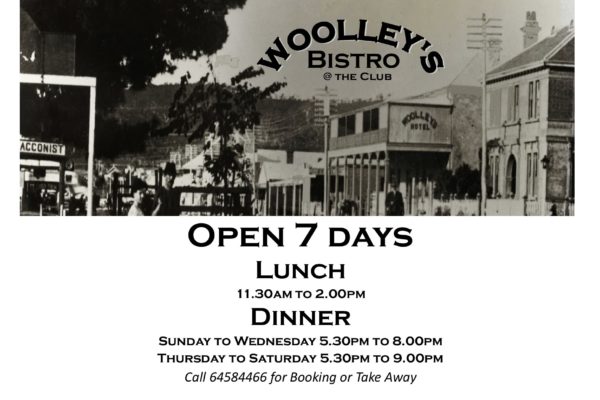 Woolleys Bistro Opening Hours